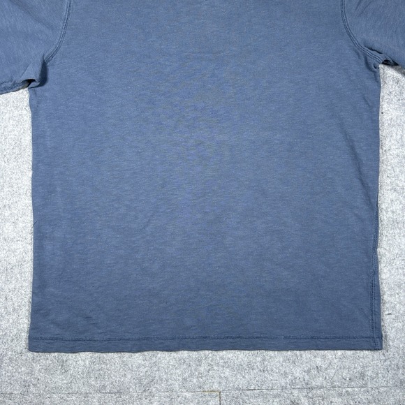 Timberland T Shirt Men's Size Large Blue Long Sleeve Blank Mini Logo Regular Fit - Picture 8 of 14